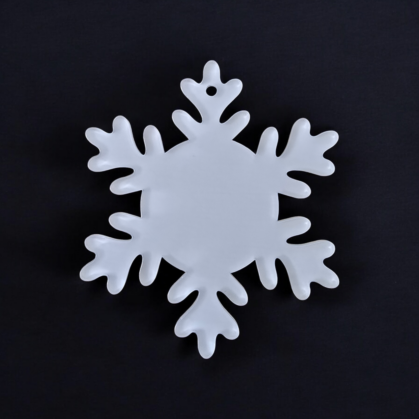 Premium Sublimation Coated Snowflake Acrylic Bauble Christmas Tree Decoration - Mackie Direct