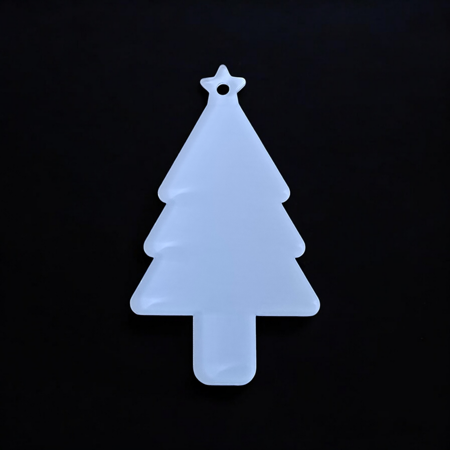 Premium Sublimation Coated Acrylic Tree Shaped Christmas Bauble - Mackie Direct