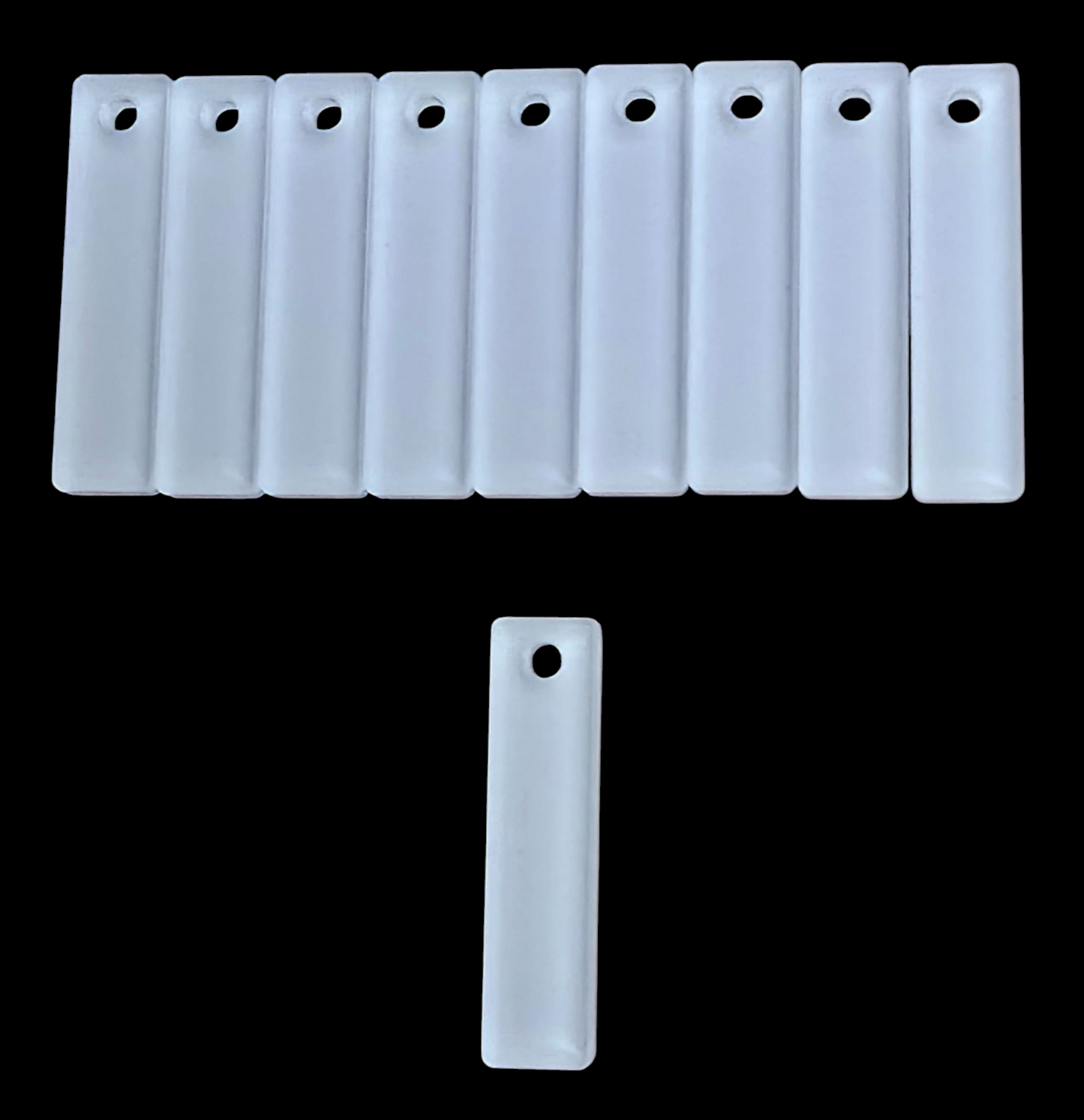 Acrylic Coat/Bag Zipper Tags x 10