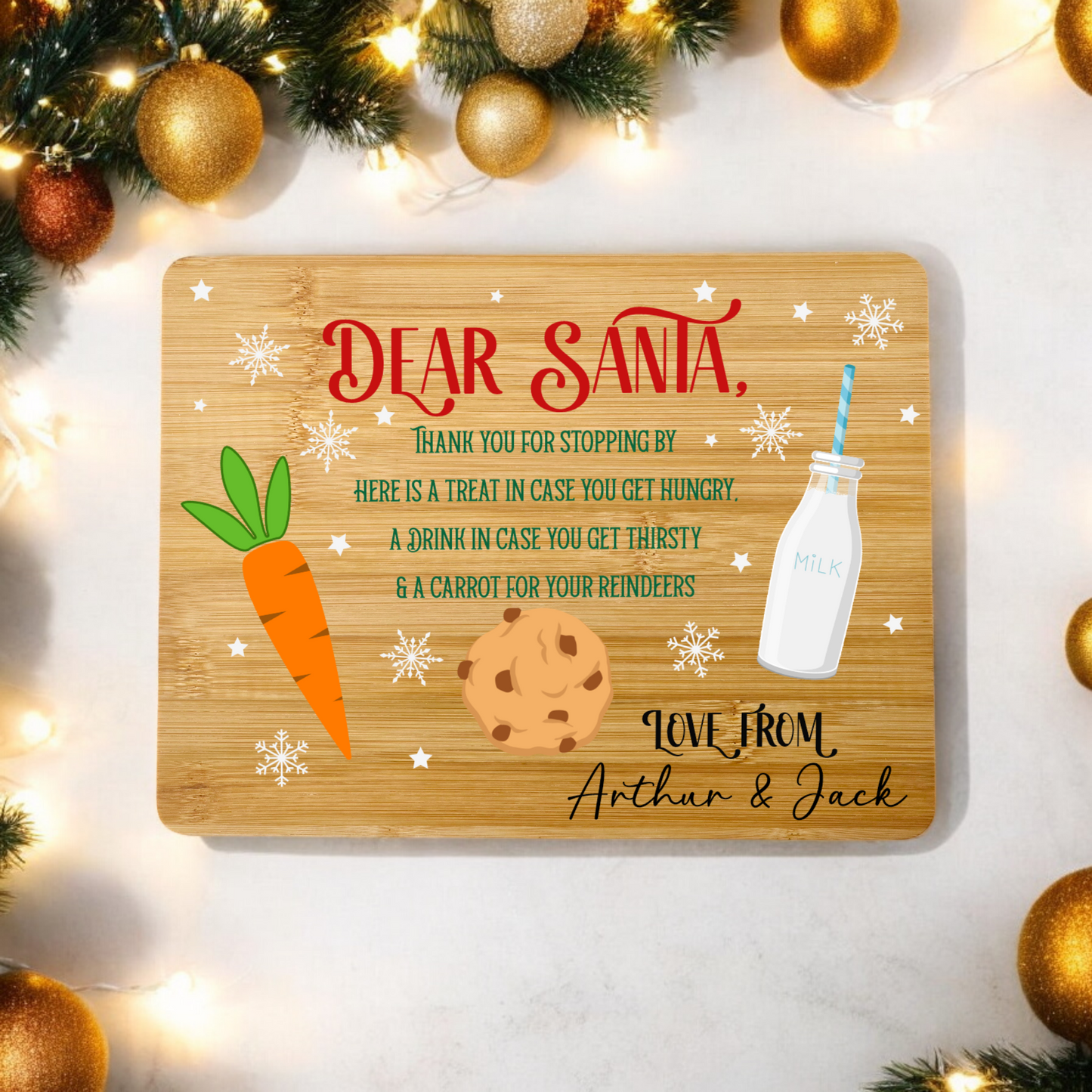 UV Printed Santa Treat Board - Fully Personalised