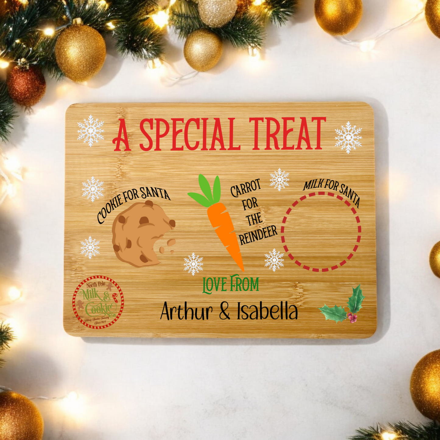 UV Printed Santa Treat Board - Fully Personalised