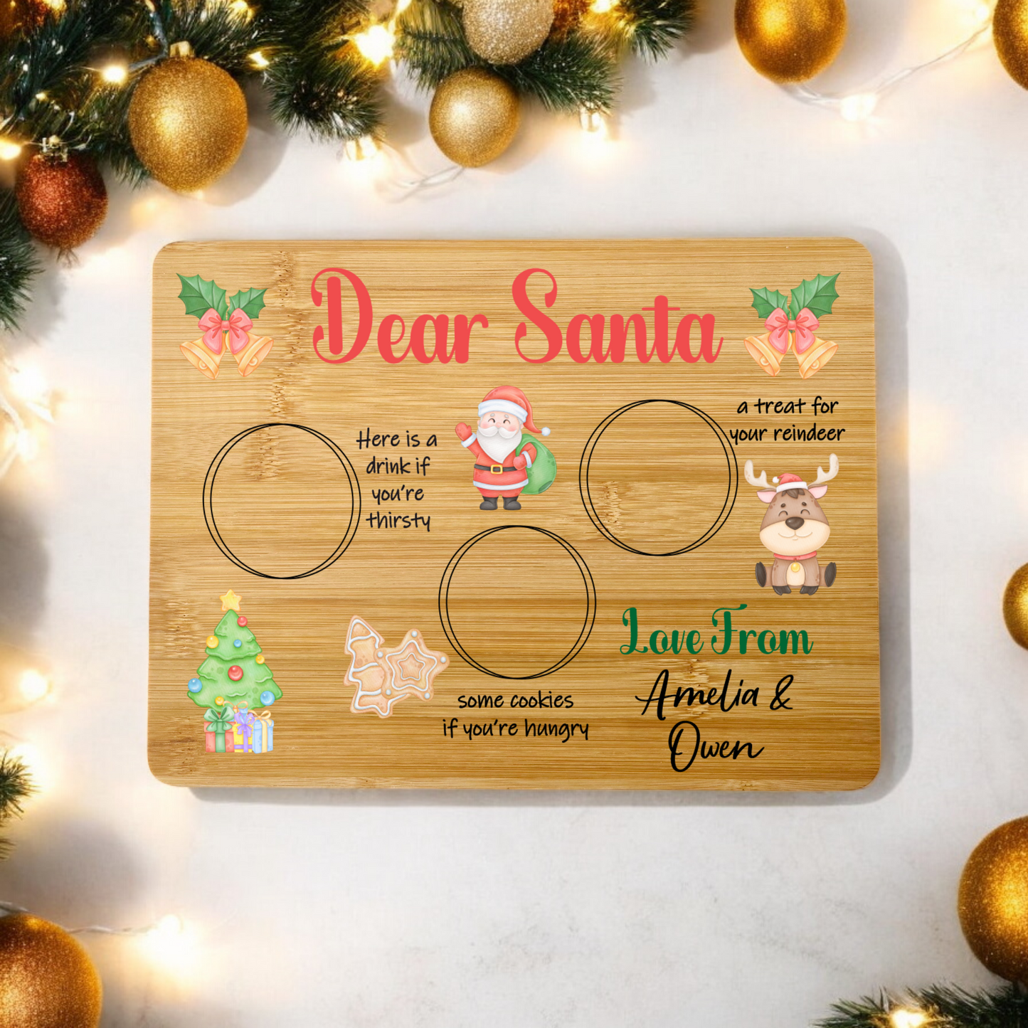 UV Printed Santa Treat Board - Fully Personalised