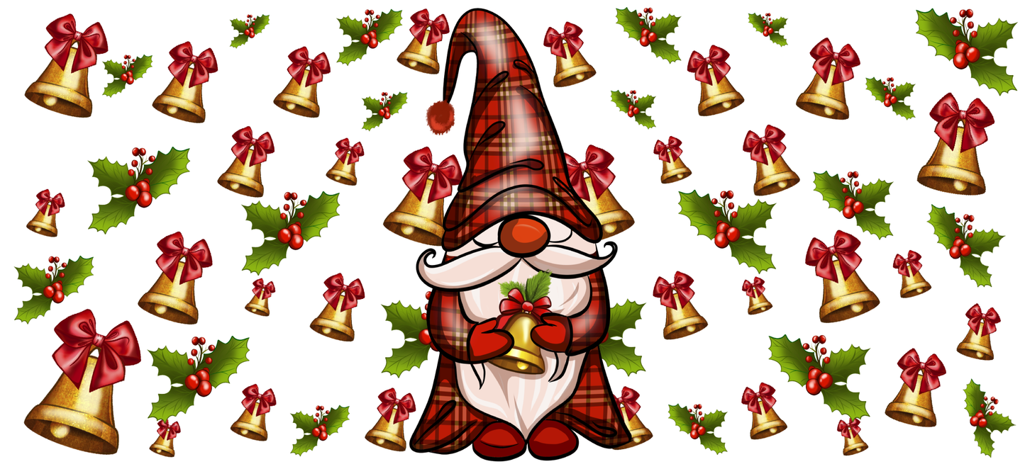 UVDTF 16oz Libbey Glass Wrap - Christmas Gnome - Mackie Direct