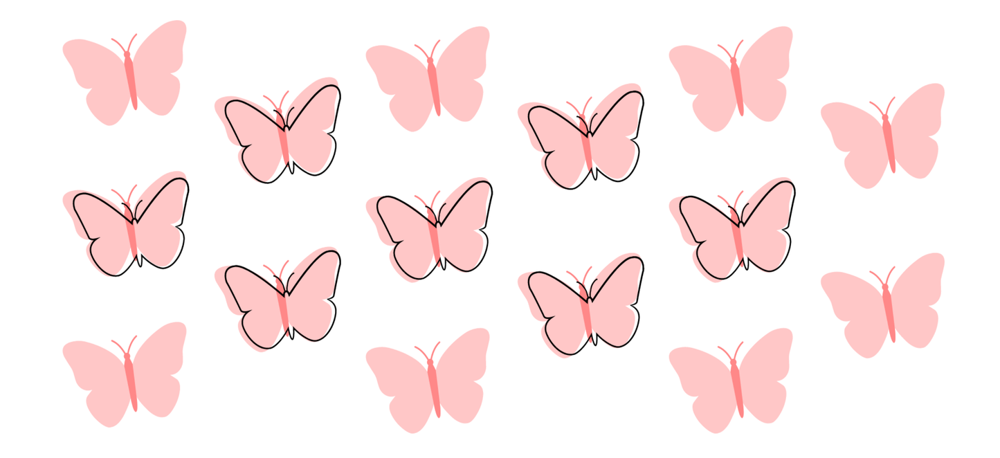 UVDTF 16oz Libbey Glass Wrap - Butterfly - Mackie Direct