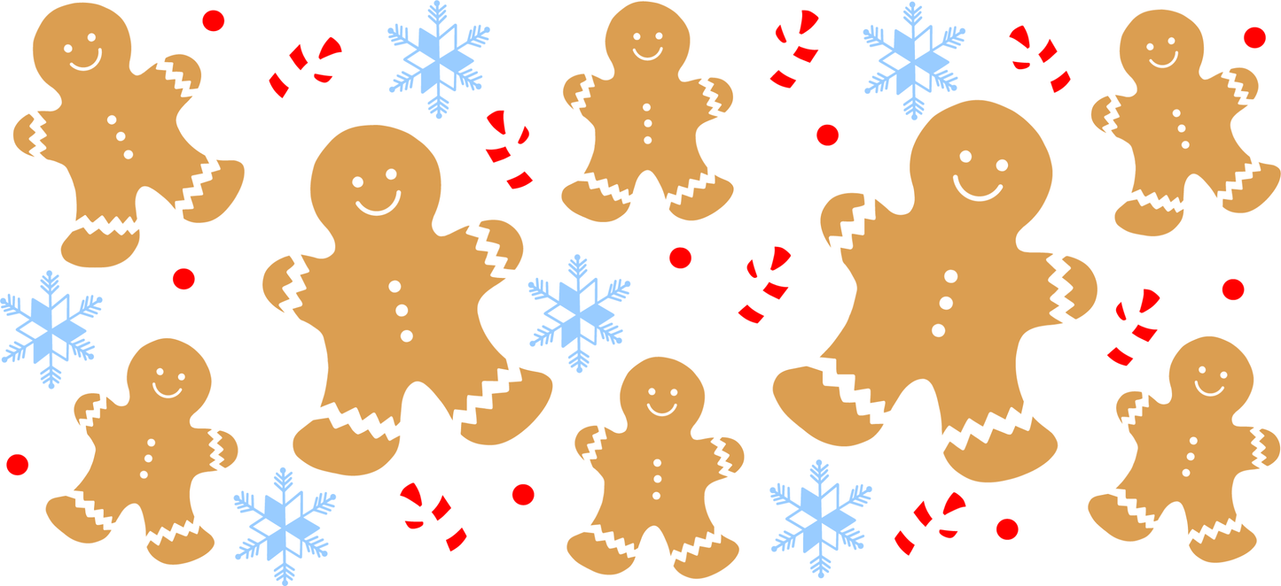 UVDTF 16oz Libbey Glass Wrap - Gingerbread - Mackie Direct