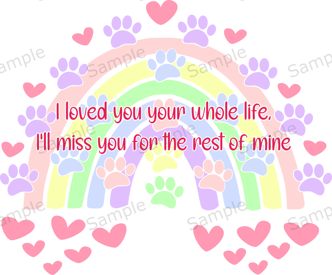 UVDTF Rainbow Dog Memorial