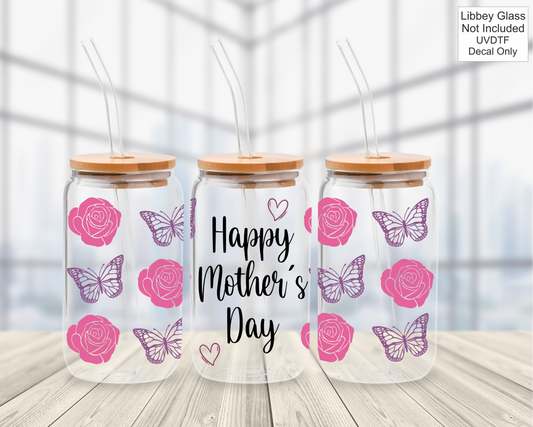 UVDTF 16oz Libbey Glass Wrap - Happy Mothers Day