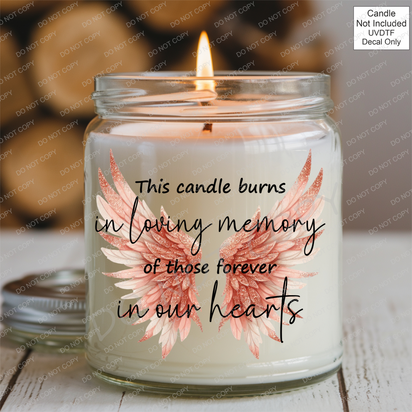 UVDTF Candle Burns In Loving Memory - Mackie Direct