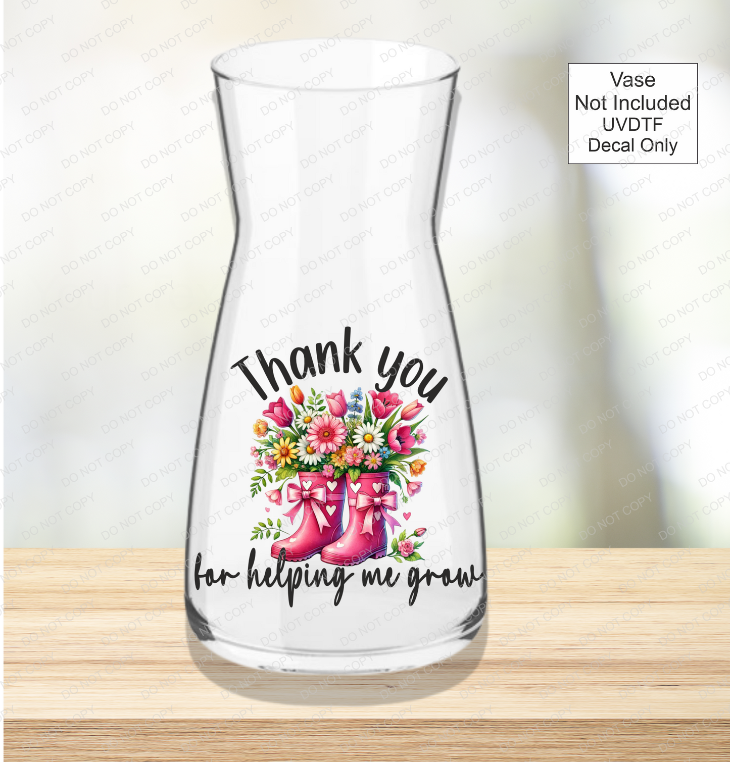 UVDTF Teacher Vases - Mackie Direct