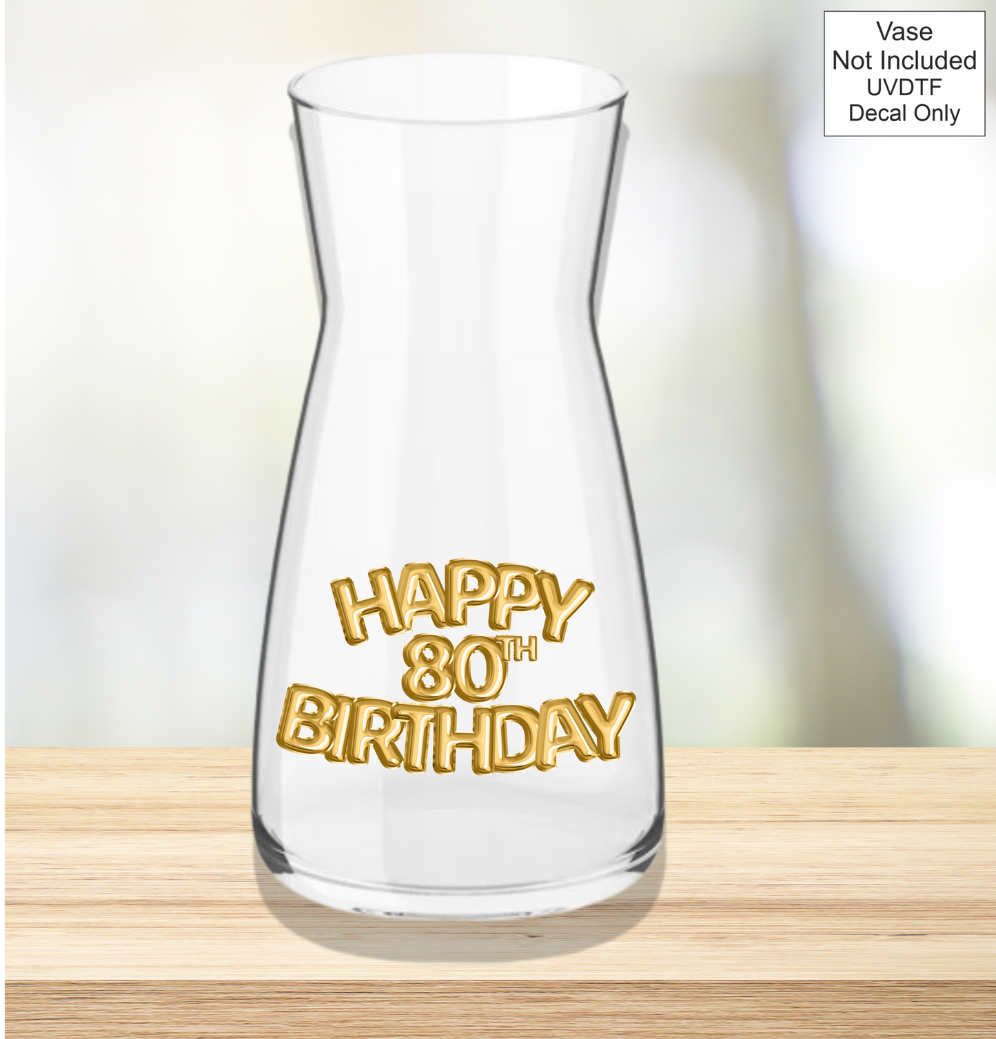 UVDTF Gold Foil Balloon Birthdays