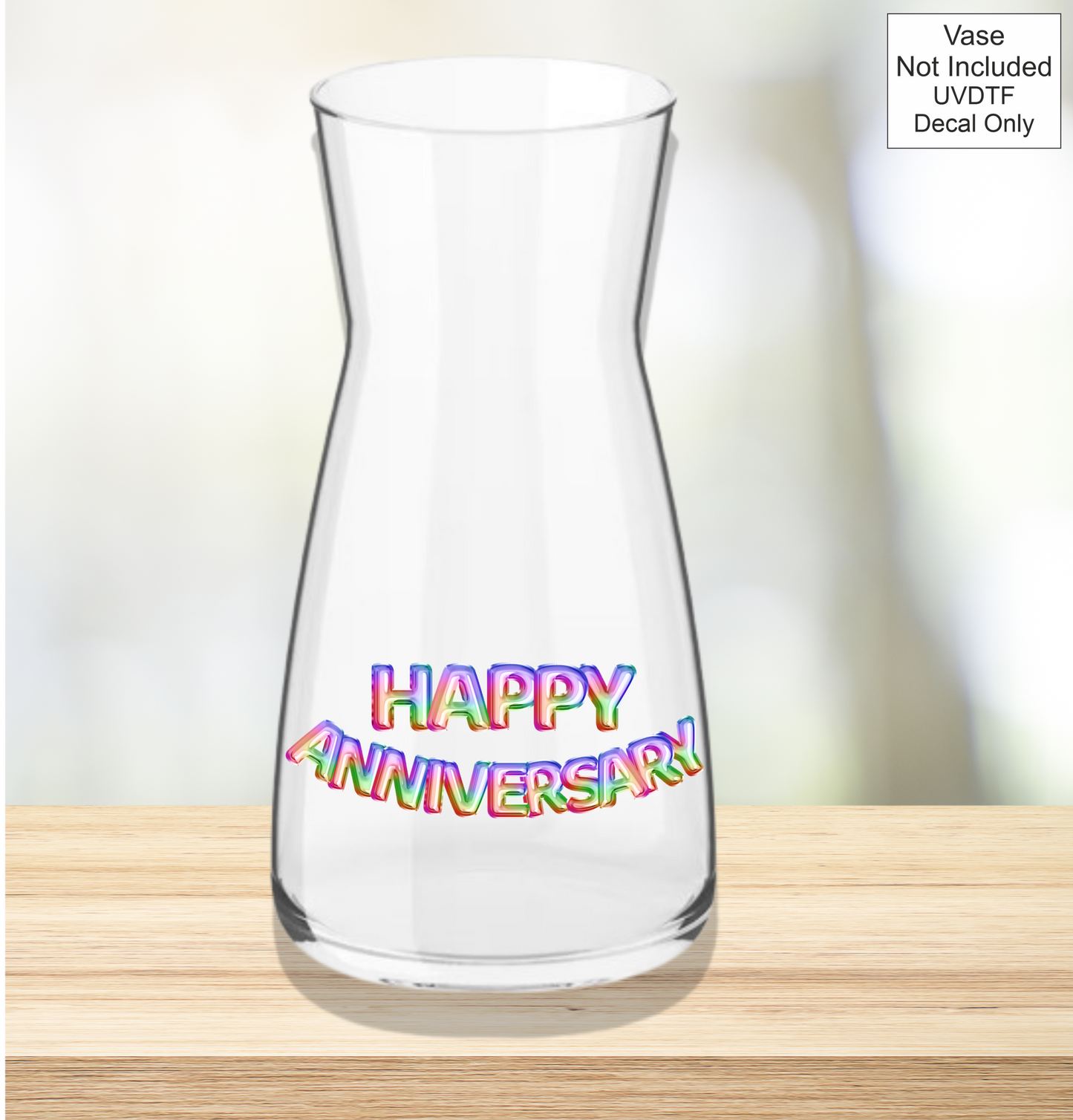 UVDTF Happy Anniversary - Foil Balloons