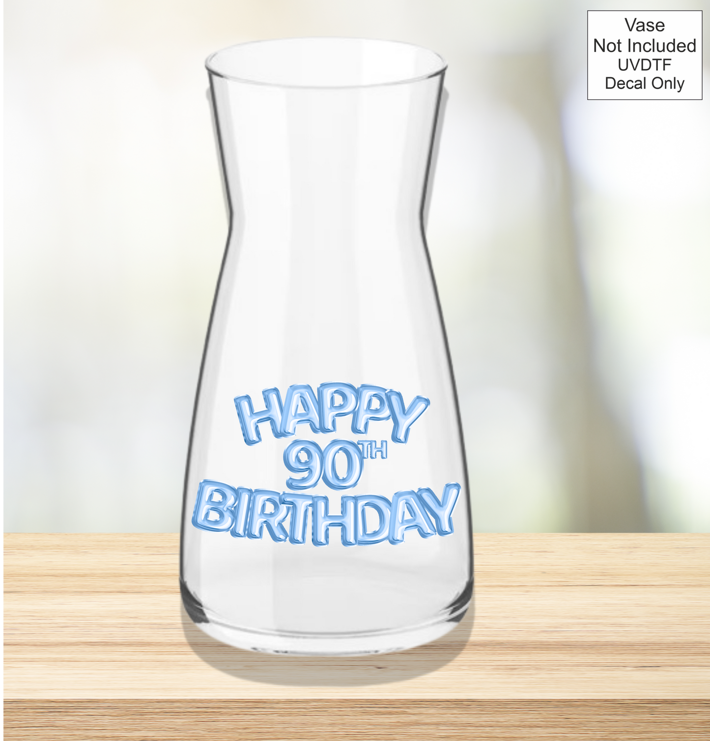 UVDTF Blue Foil Balloon Birthdays