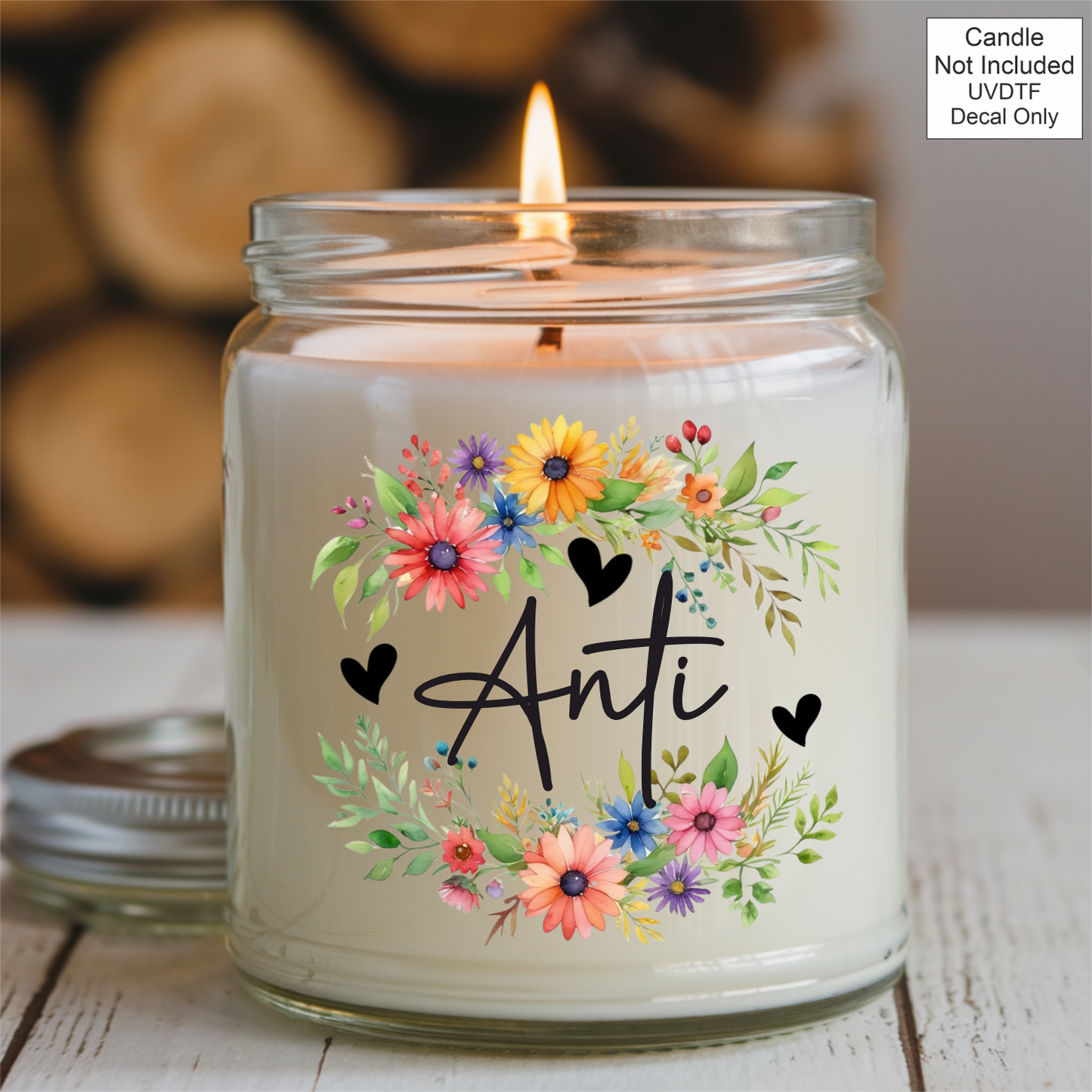 UVDTF Spring Flower Family Name Candle - Welsh