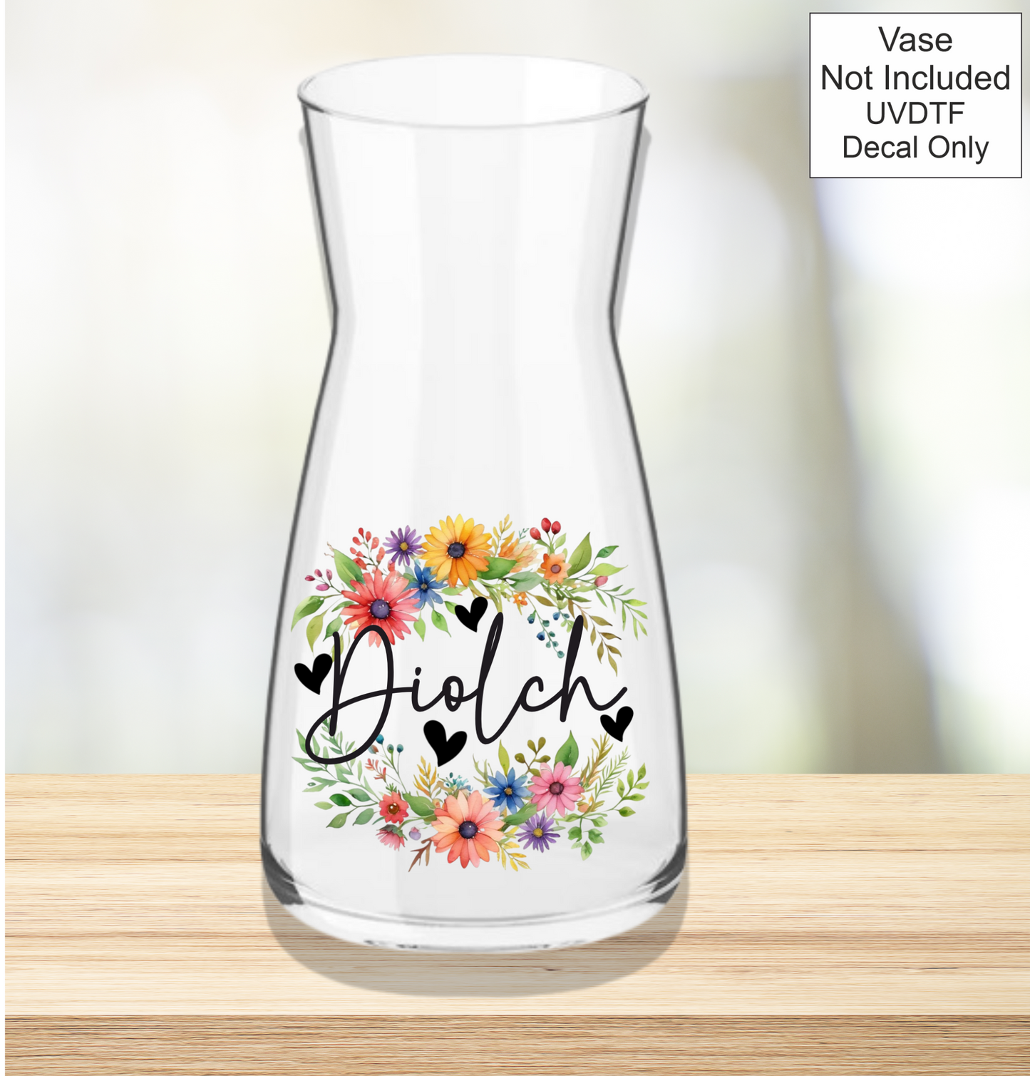 UVDTF Spring Flower Family Name Vase - Welsh
