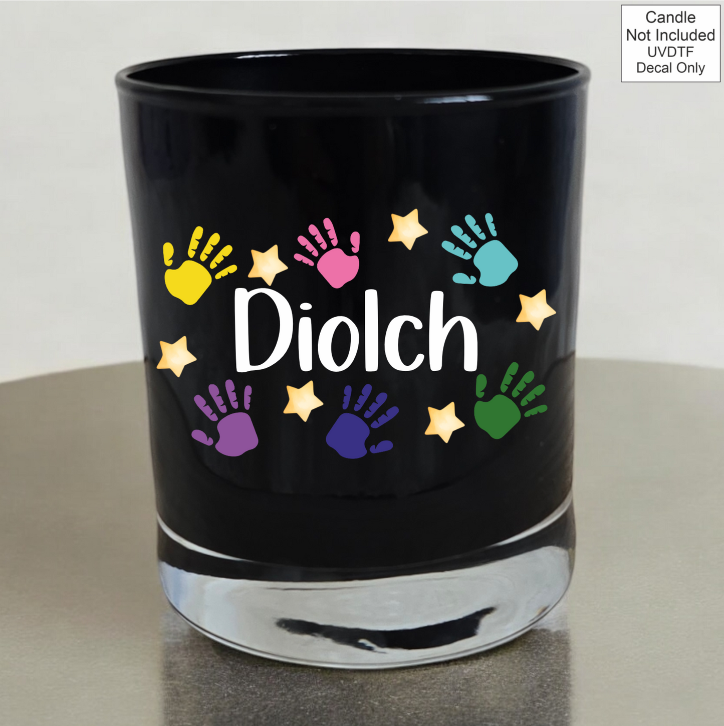 UVDTF Diolch Handprints - Welsh