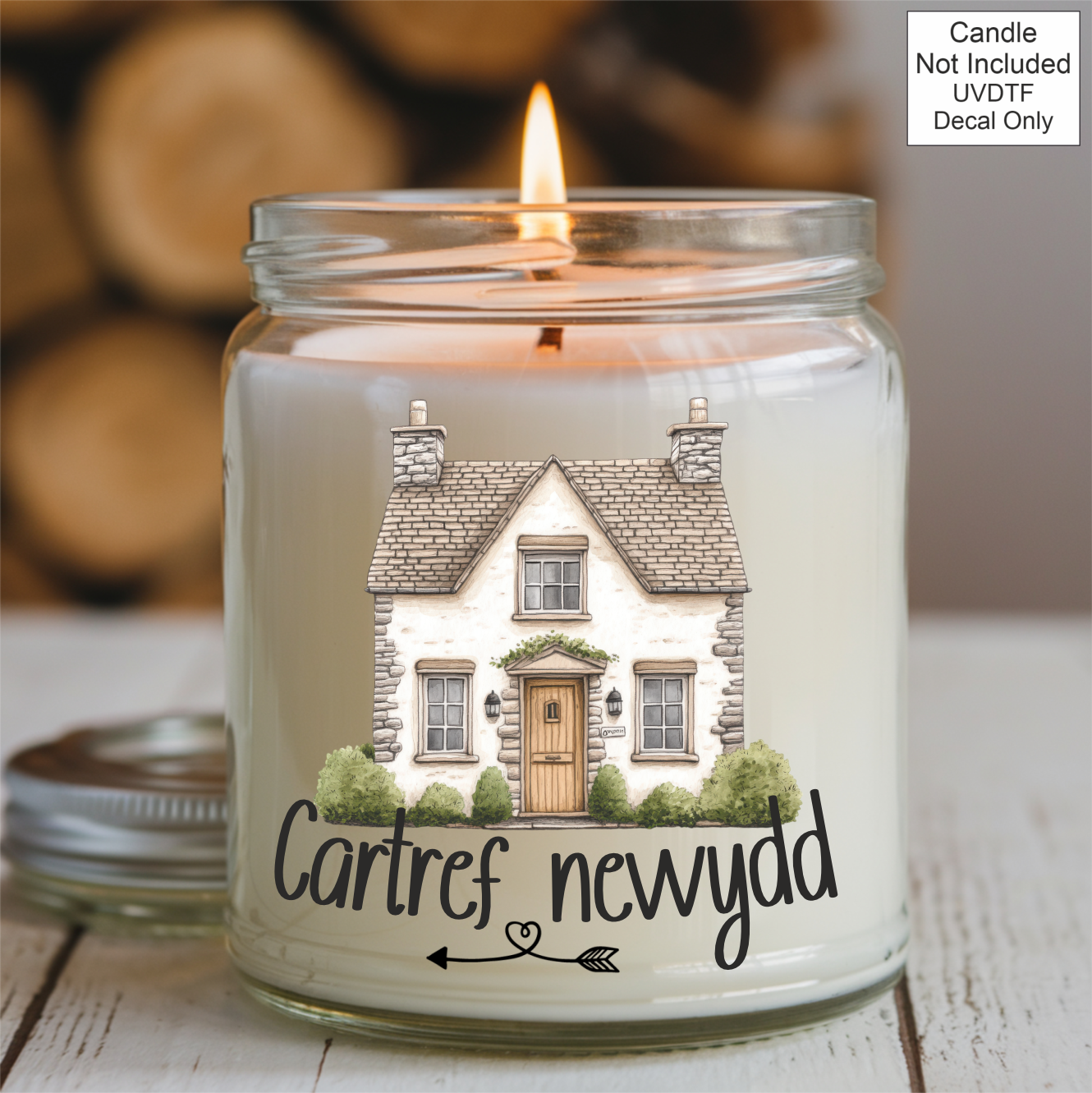 UVDTF New Home Candle - House Design