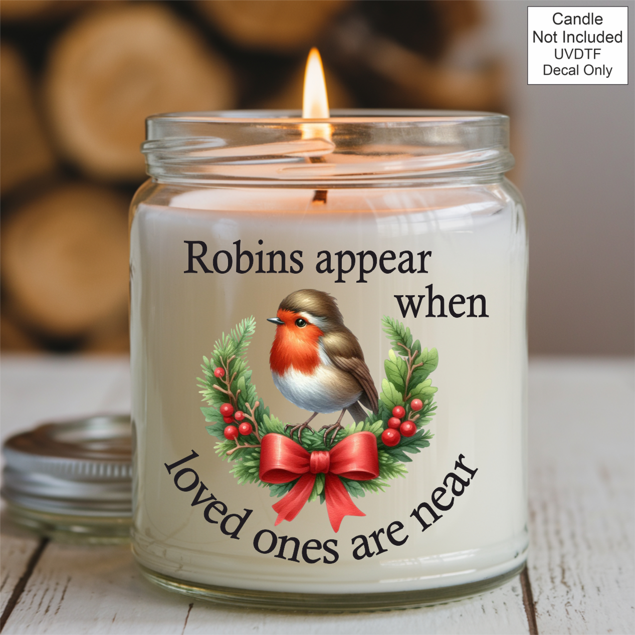 UVDTF Christmas Robins Appear Memorial