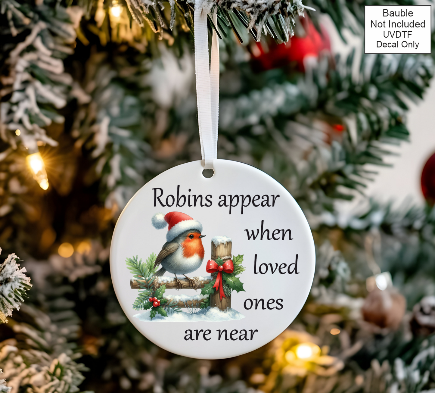 UVDTF Christmas Robins Appear Memorial