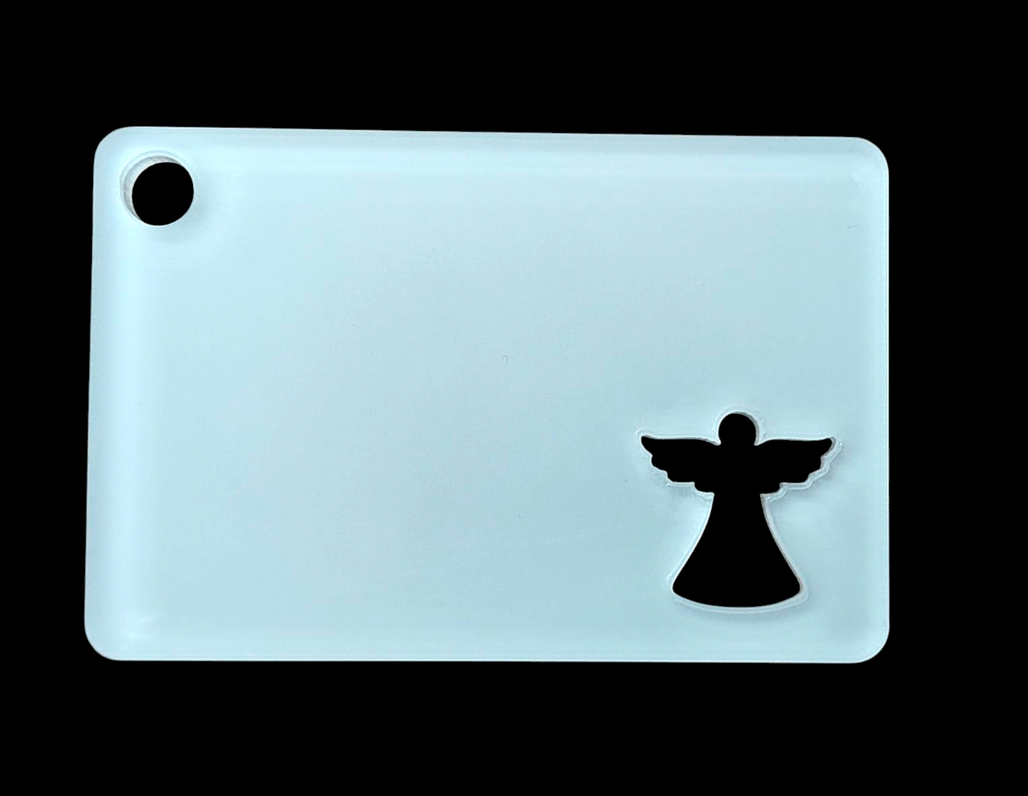 Acrylisub Sublimation Coated Acrylic Keyring With Angel Cut Out