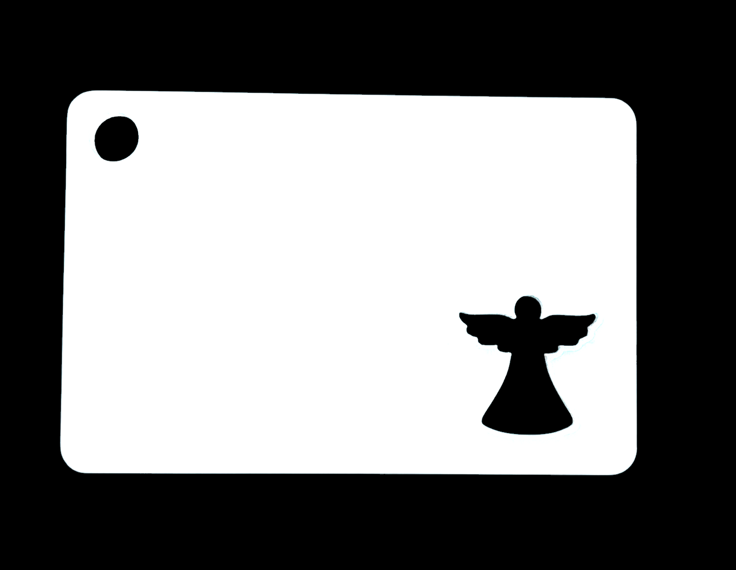 Acrylic Keyring With Angel Cut Out