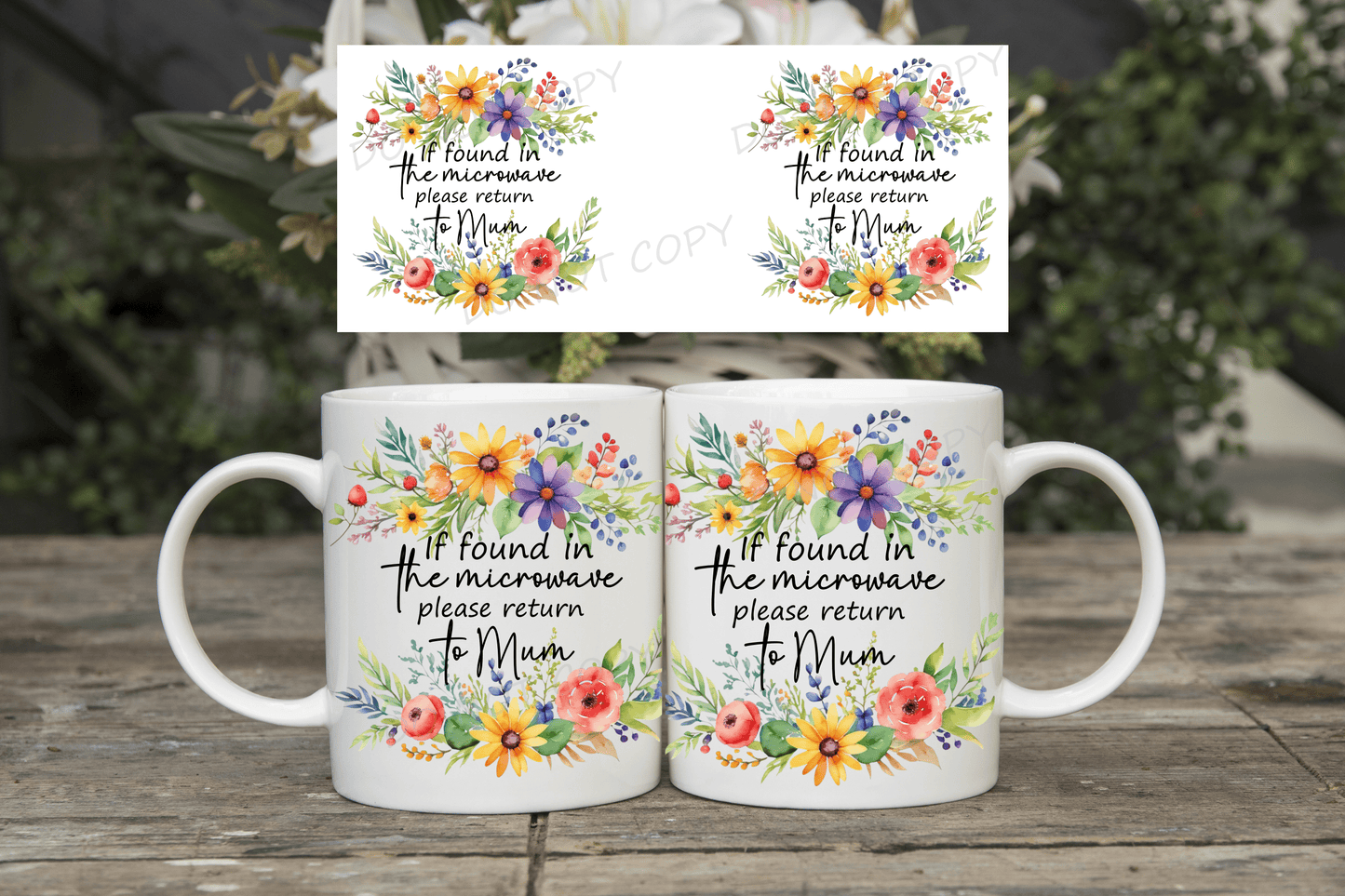 If Found in Microwave Mug Wrap Sublimation Print - Mackie Direct