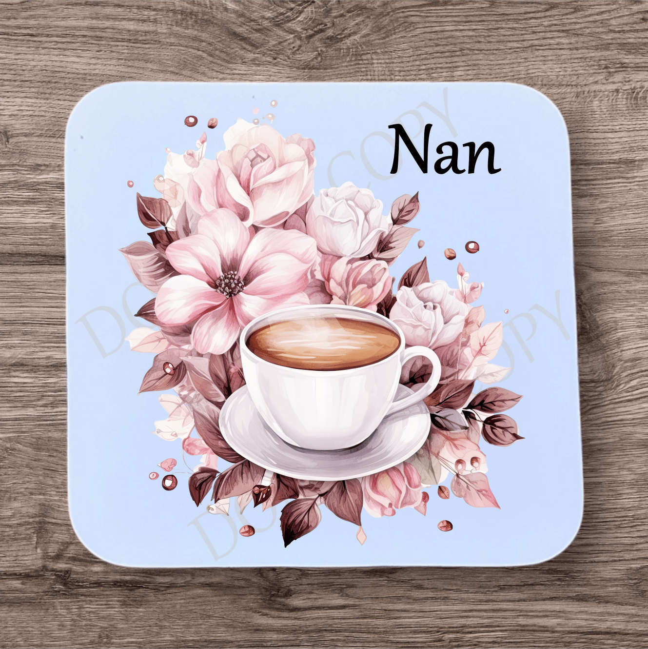 Mothers Day Purple Flower Coaster Sublimation Print - Mackie Direct