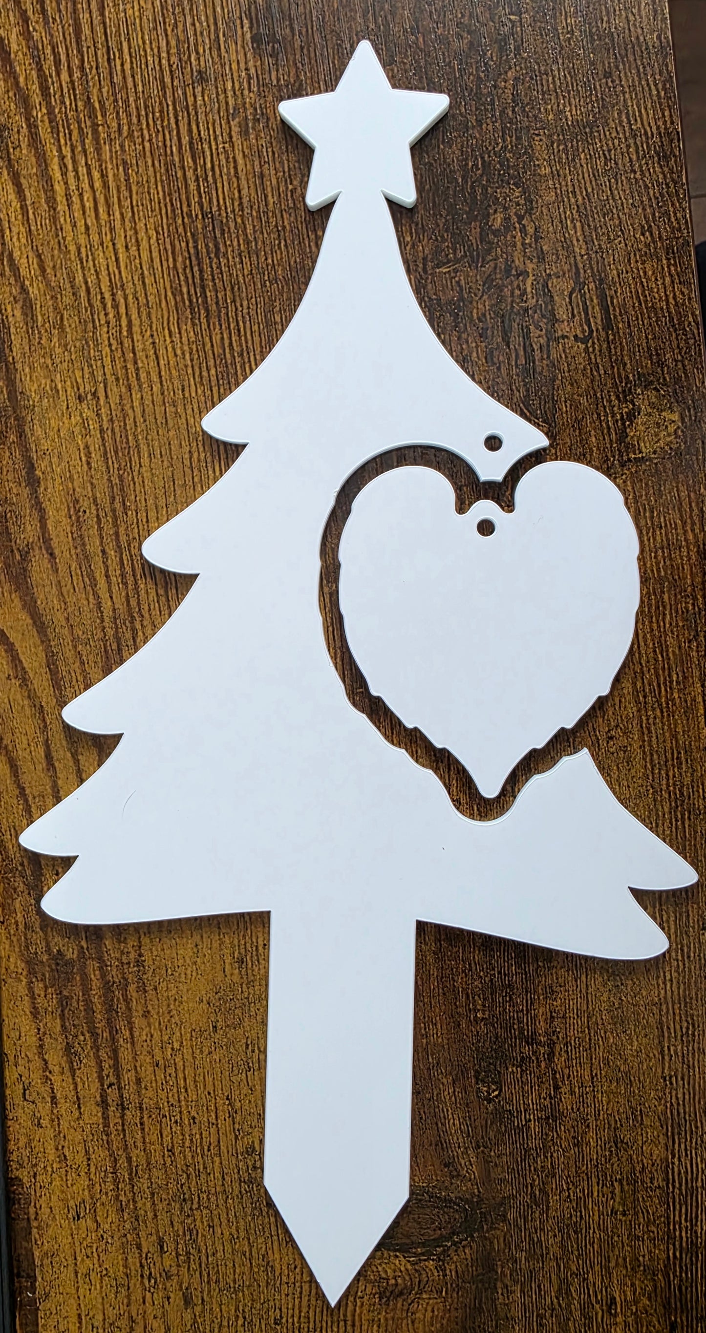 Acrylic Christmas Tree Wings Grave Marker