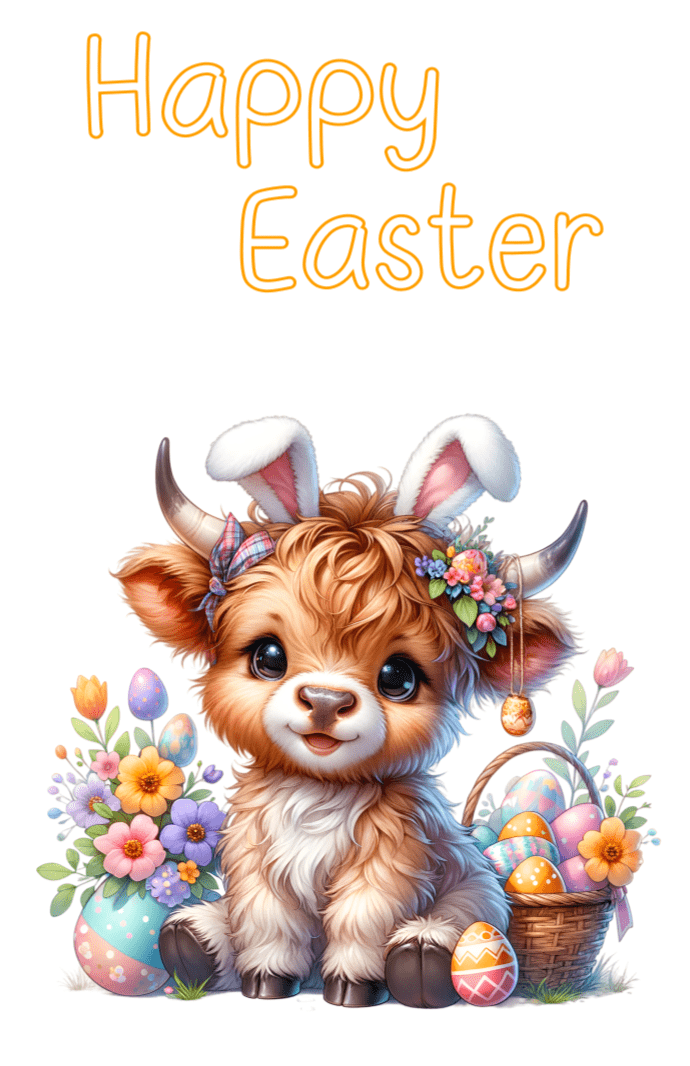 UVDTF Happy Easter Cow - Mackie Direct