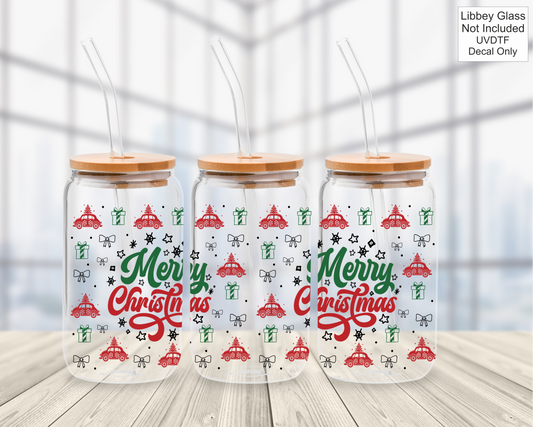 UVDTF 16oz Libbey Glass Wrap - Christmas