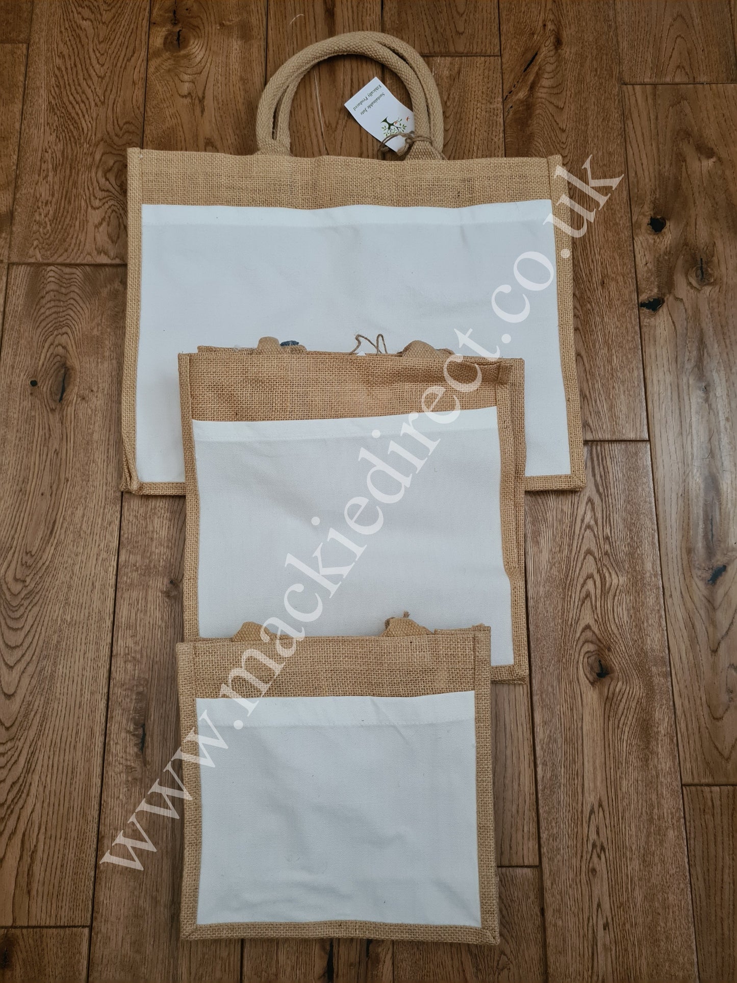 Jute Bag with Sublimation Pocket - Mackie Direct