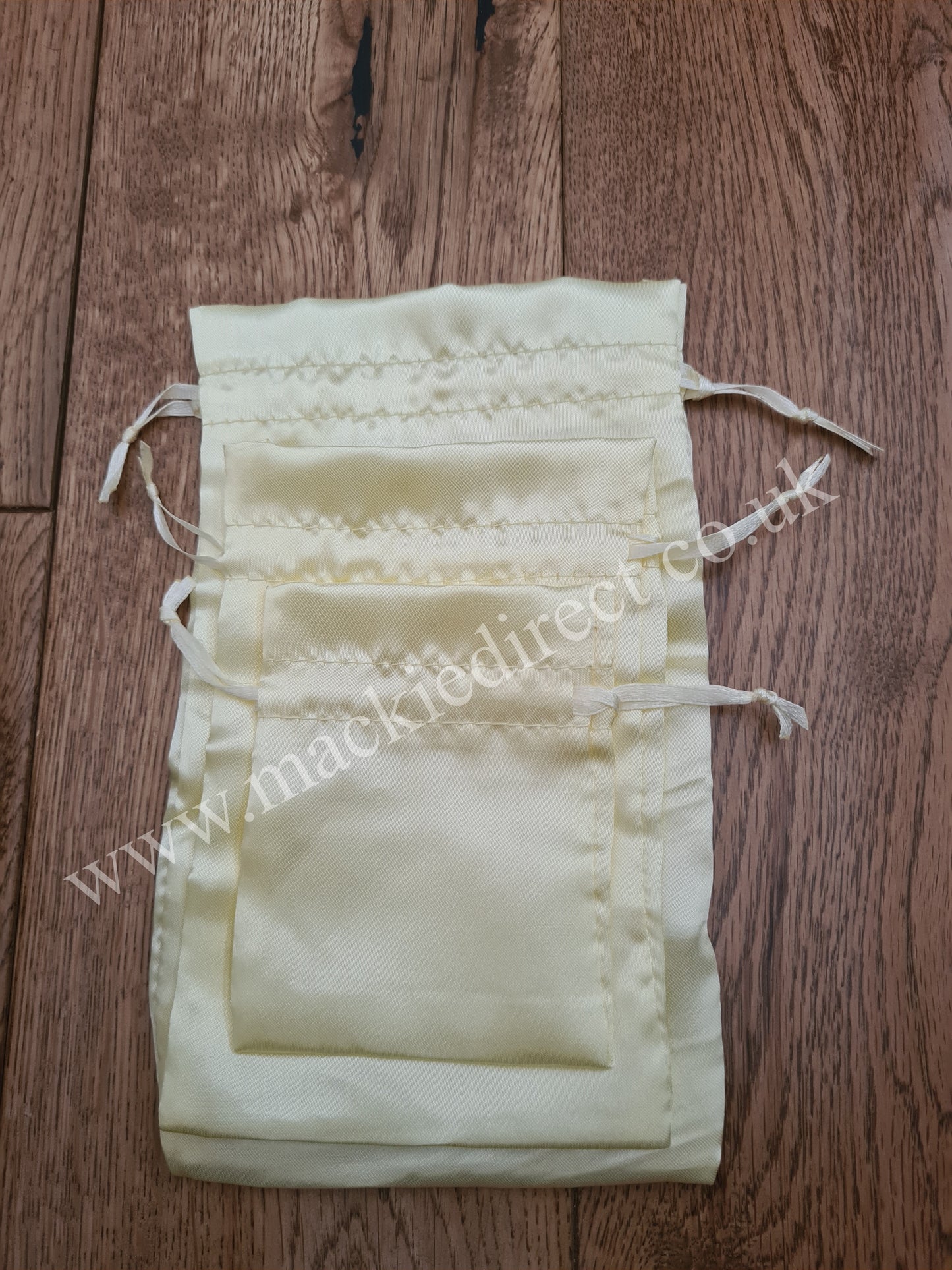 Lemon Yellow Satin Tooth Fairy/Wedding Favour Bags - Mackie Direct
