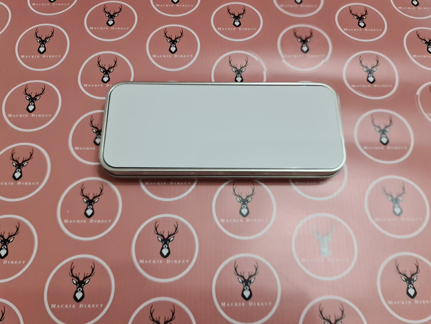 Silver Rectangle Pencil Tin with Sublimation Panel