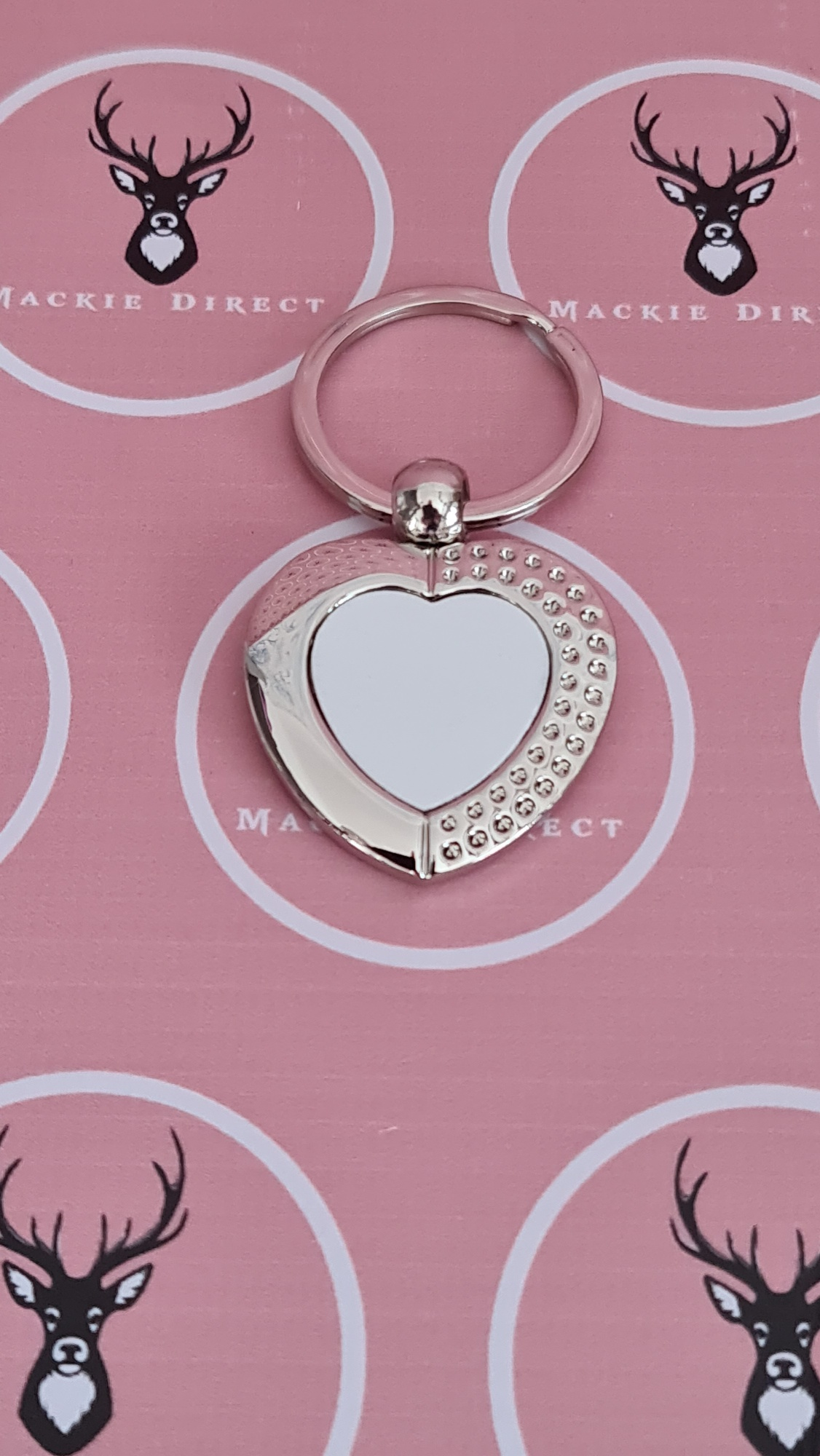 Sublimation Metal Heart Keyring - Mackie Direct