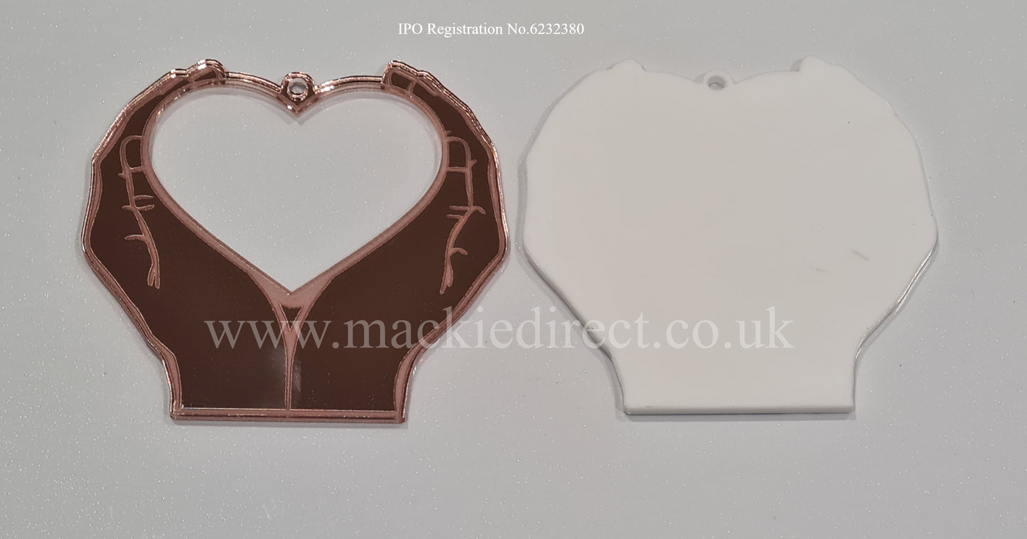 Acrylic Heart in Hand Decoration