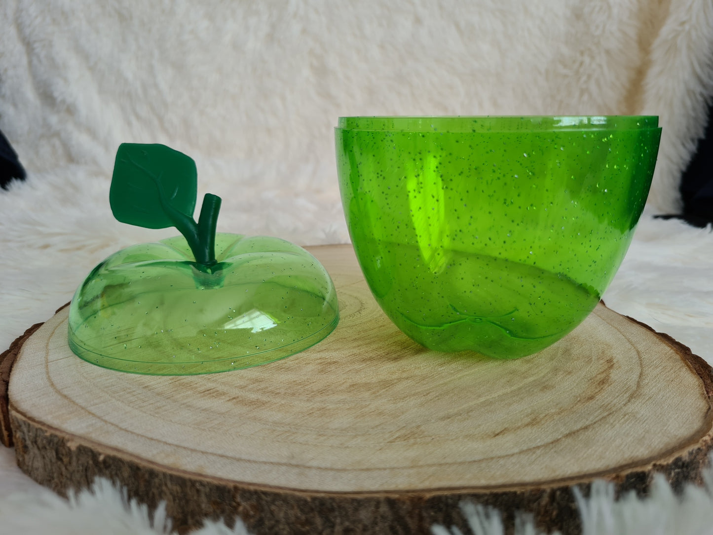 Red & Green Plastic Apple