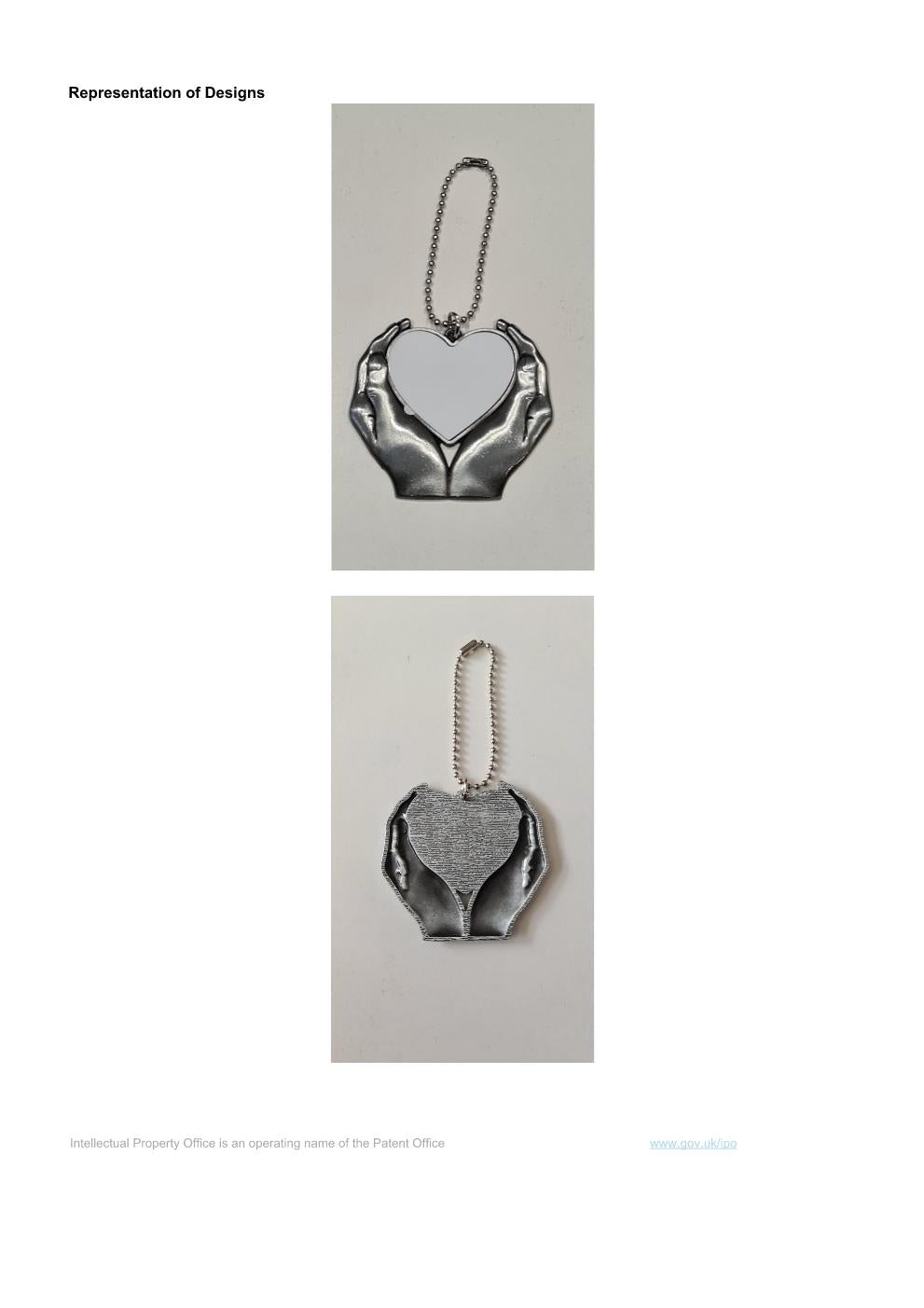Sublimation Hanging Heart in Hand Decoration/Charm