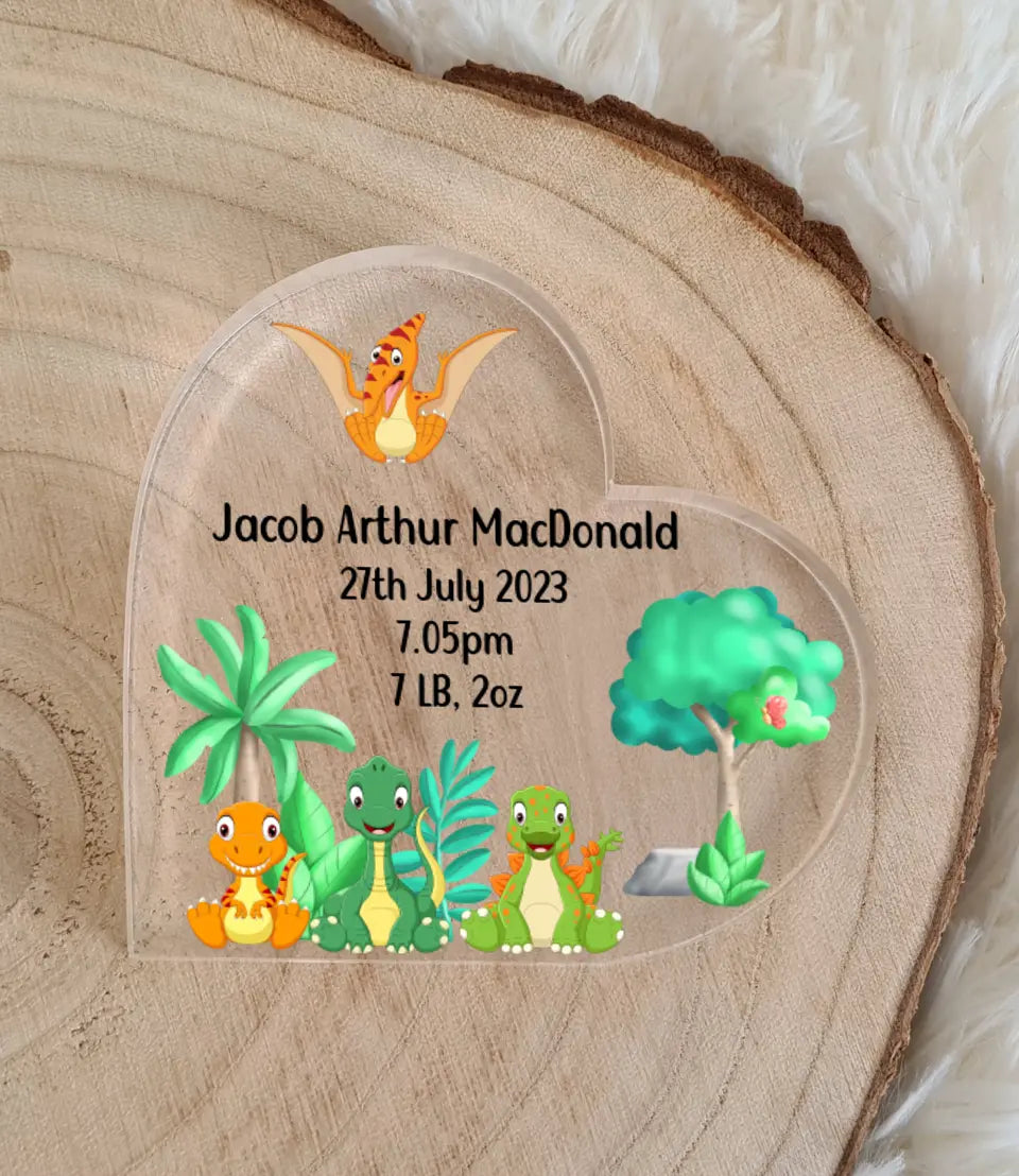 UV Printed Baby Heart Acrylic