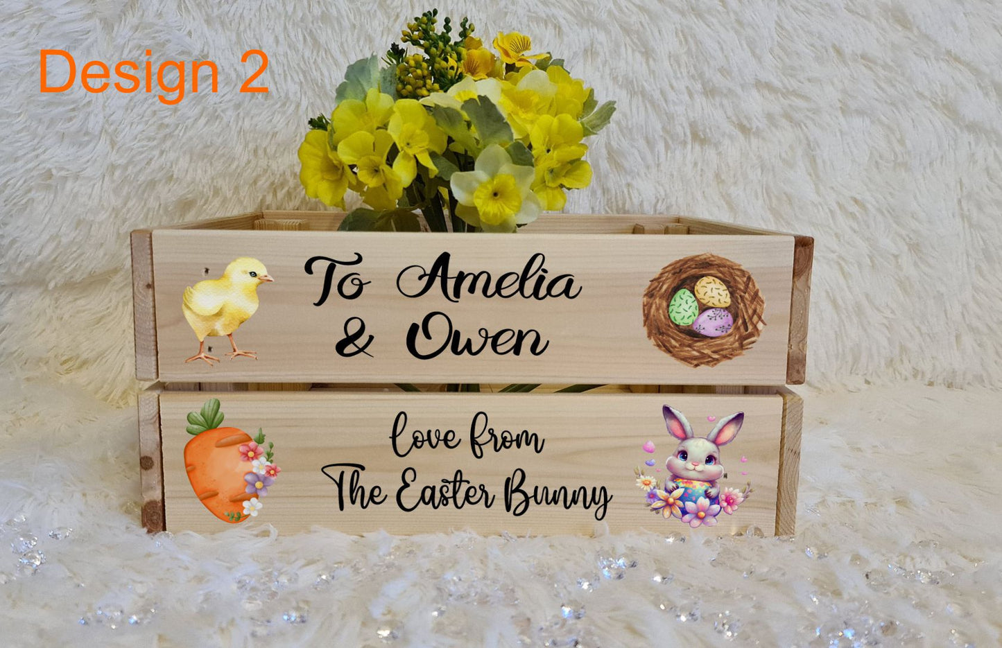 UV Printed Easter Wooden Crate - Fully Personalised