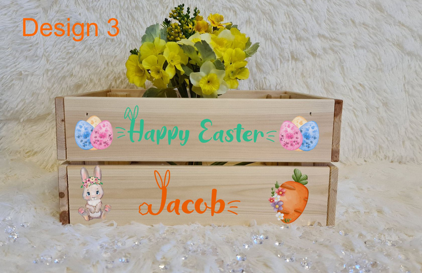 UV Printed Easter Wooden Crate - Fully Personalised