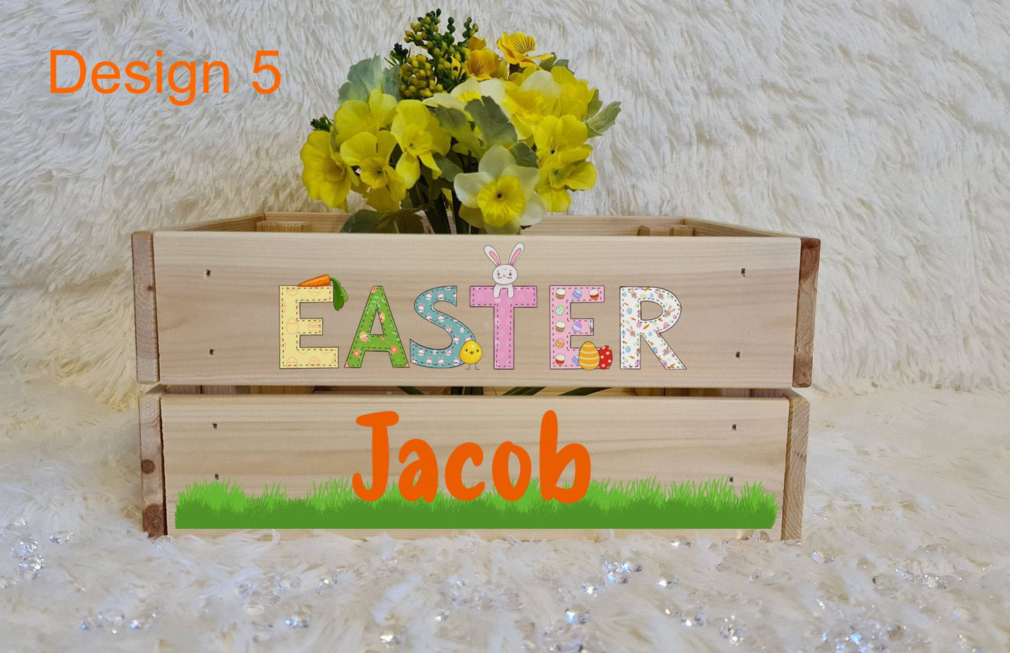 UV Printed Easter Wooden Crate - Fully Personalised
