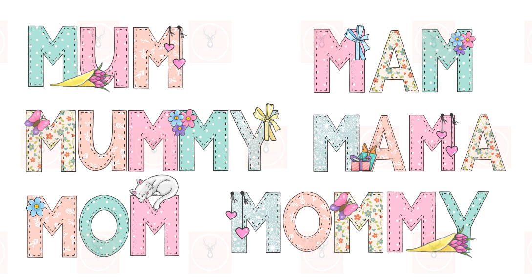 Mothers Day Name Designs