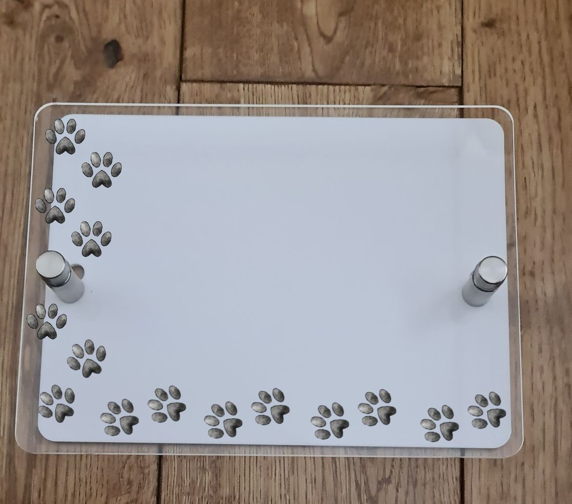 UV Printed House Wall Sign - Pawprints - Mackie Direct
