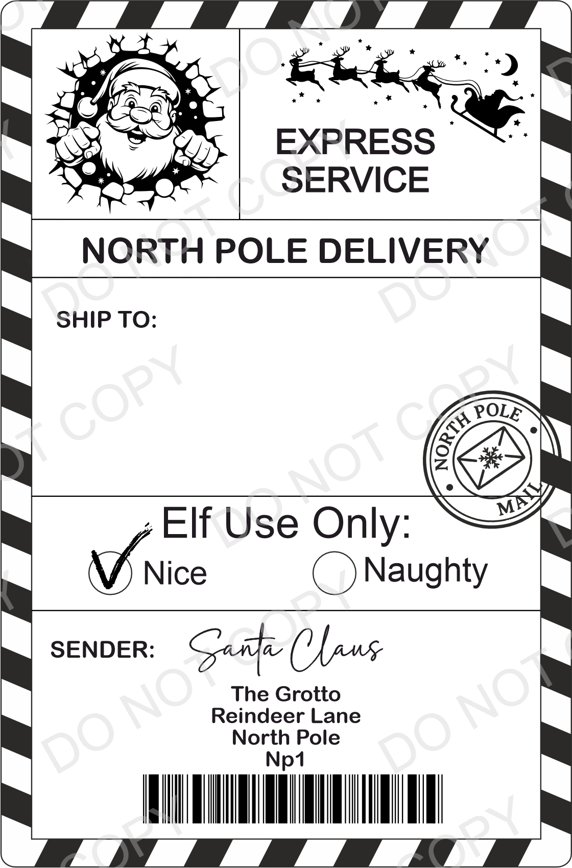Santa Labels - Digital Download Only