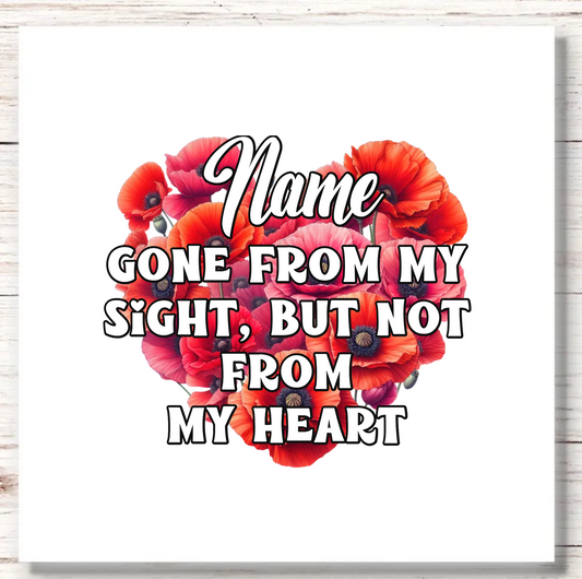 UVDTF Poppy Floral Heart