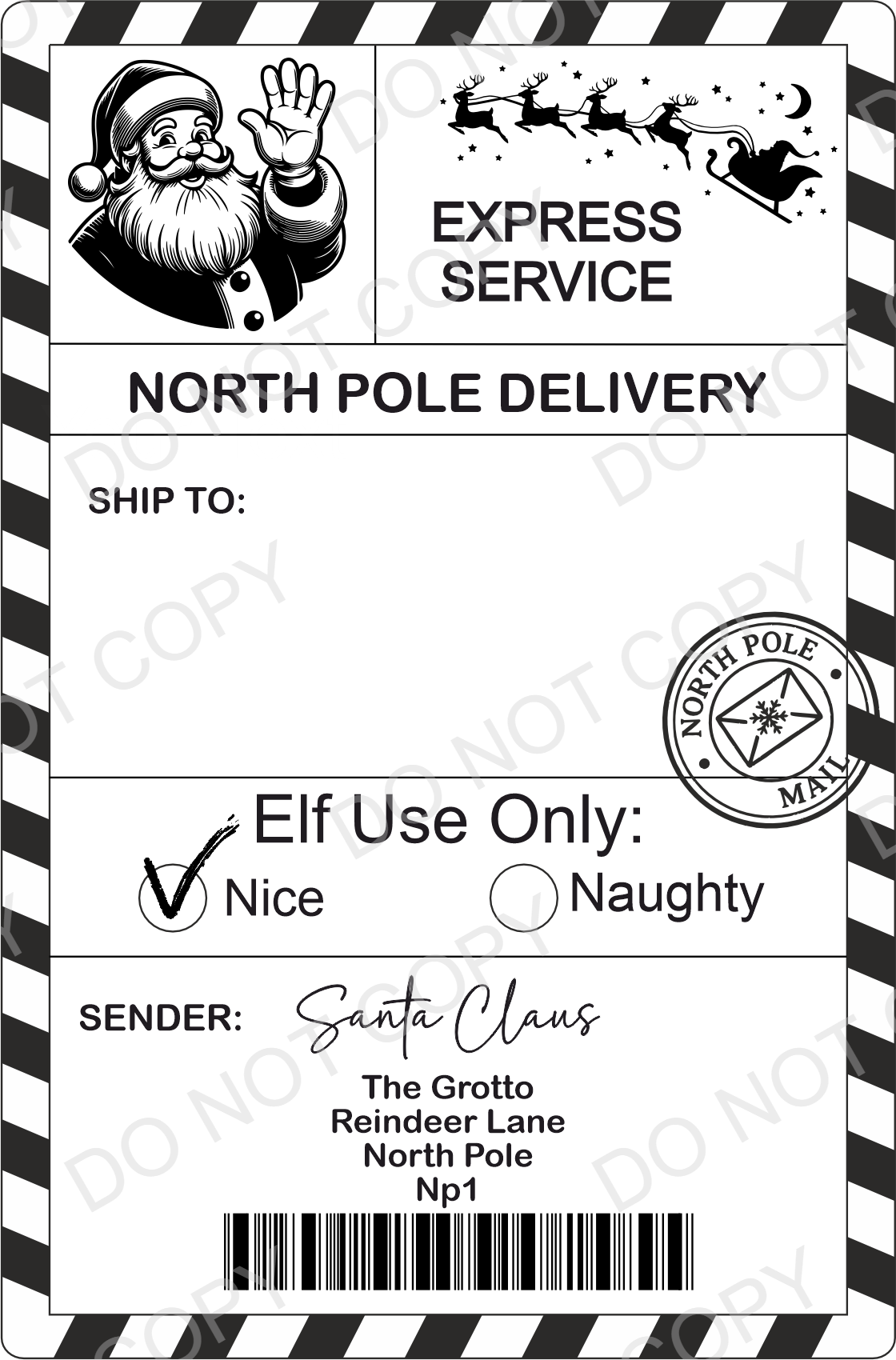 Santa Labels - Digital Download Only