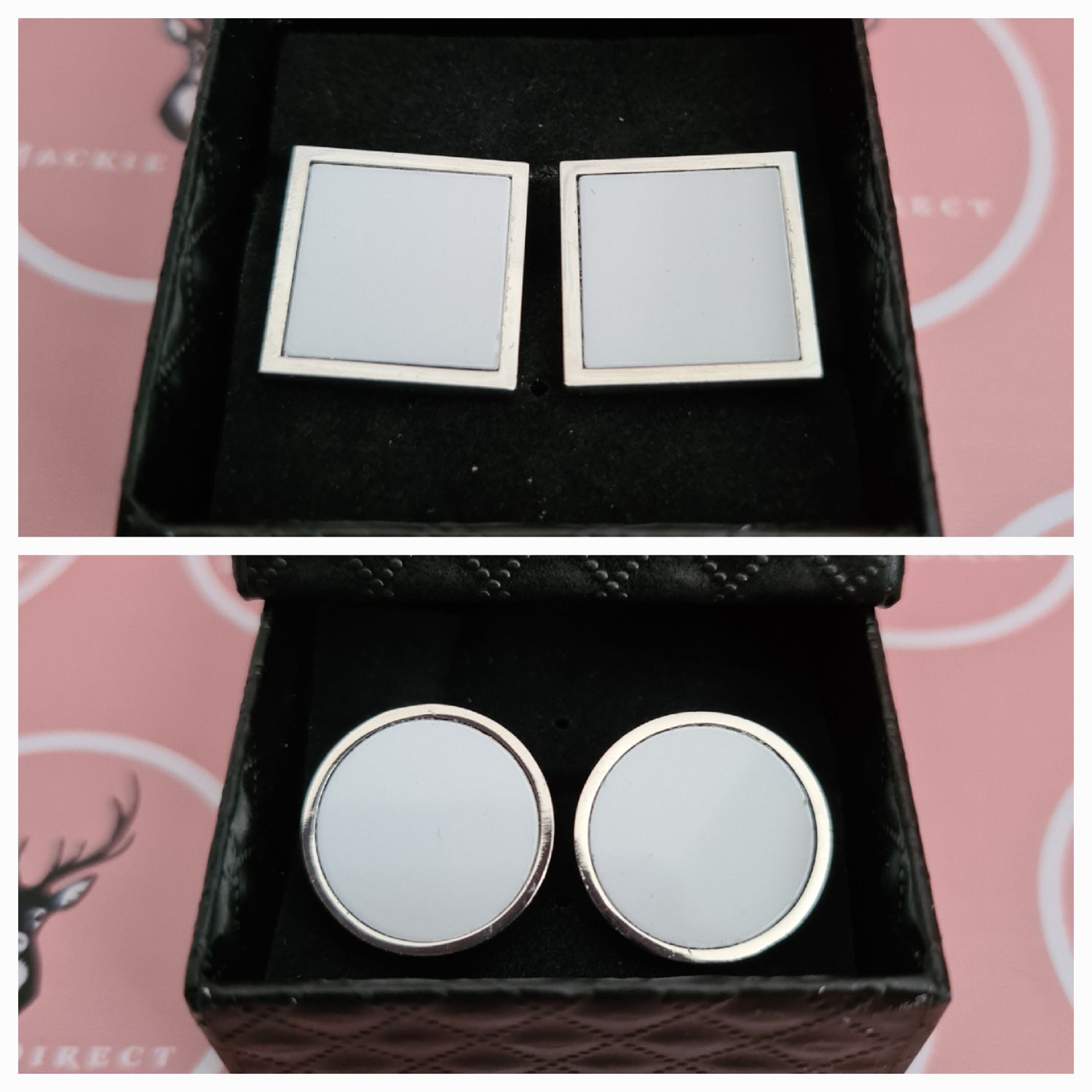 SECONDS/PRACTICE Sublimation Cufflinks (Giftbox Included)-Mackie Direct