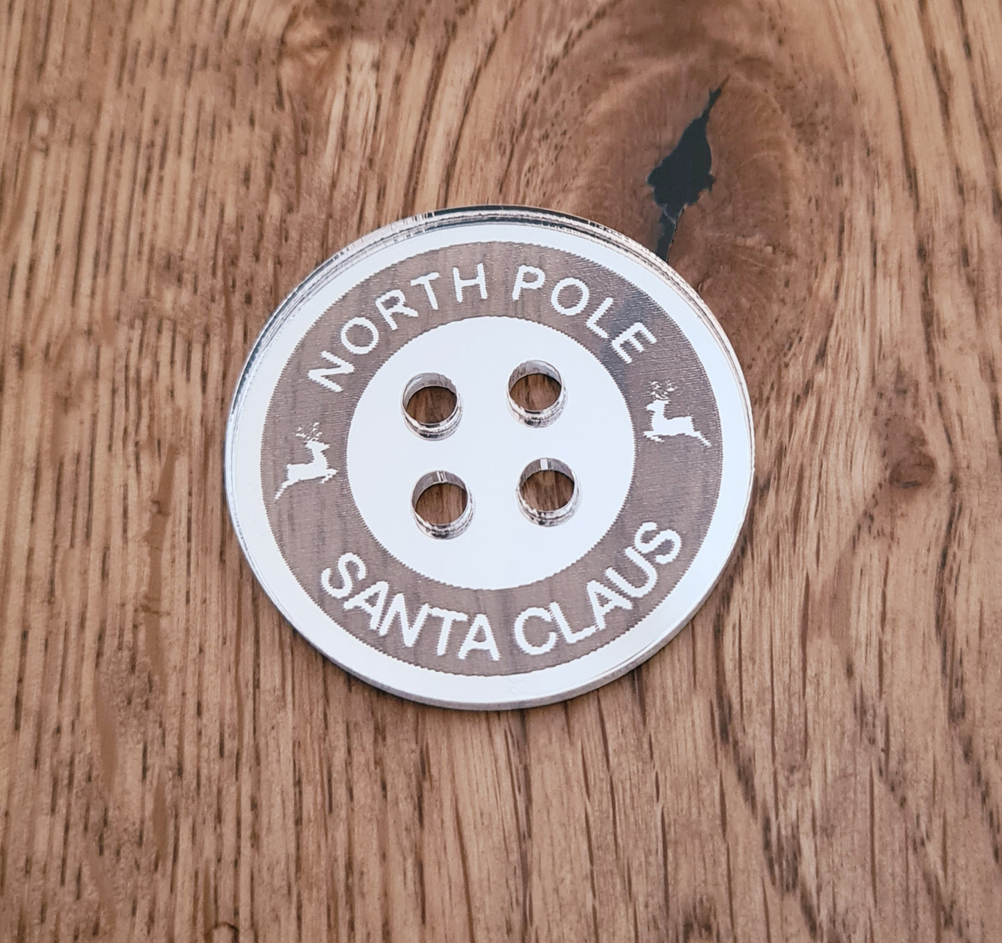 Santa Lost Button