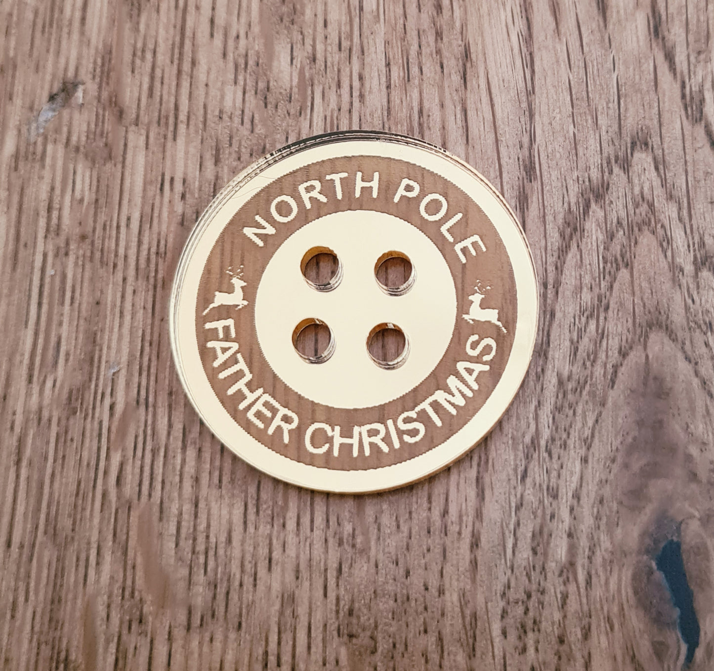 Santa Lost Button