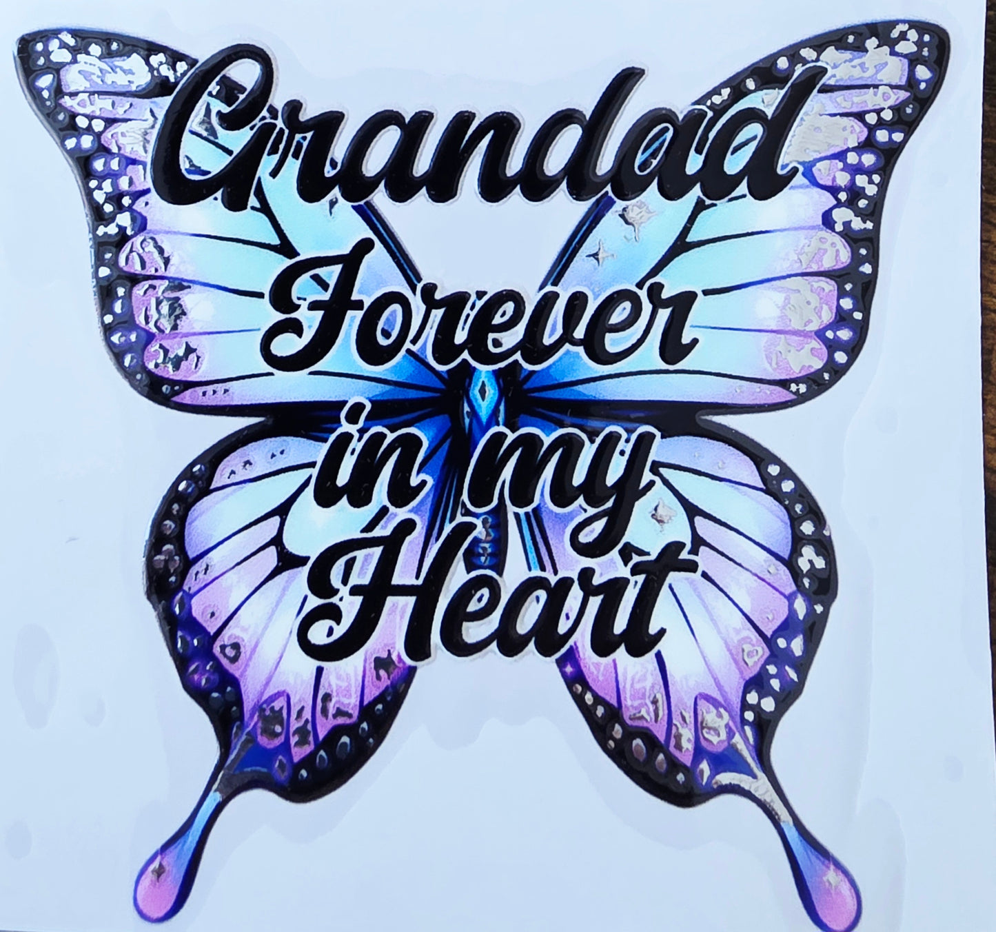 Foil UVDTF Memorial Butterfly