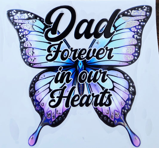 Foil UVDTF Memorial Butterfly